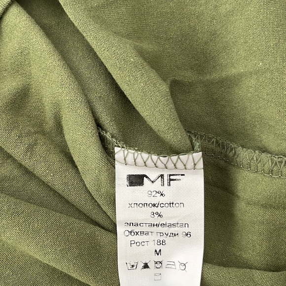 Mark Formelle Green Graphic ARMY Print Tee Shirt Men’s M NWT - Picture 8 of 8